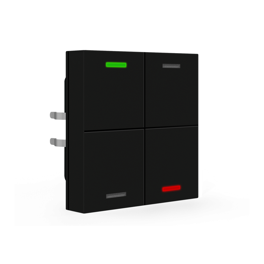 KNX Push Button Lite 55 1-fold, RGBW Blanc