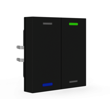 KNX Push Button Lite 55 1-fold, RGBW Blanc