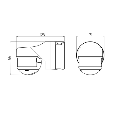 Outdoor sensor RC-plus next 230°, KNX,DX 20m, (V6)