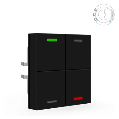 KNX Push Button Lite 55 1-fold, RGBW Blanc