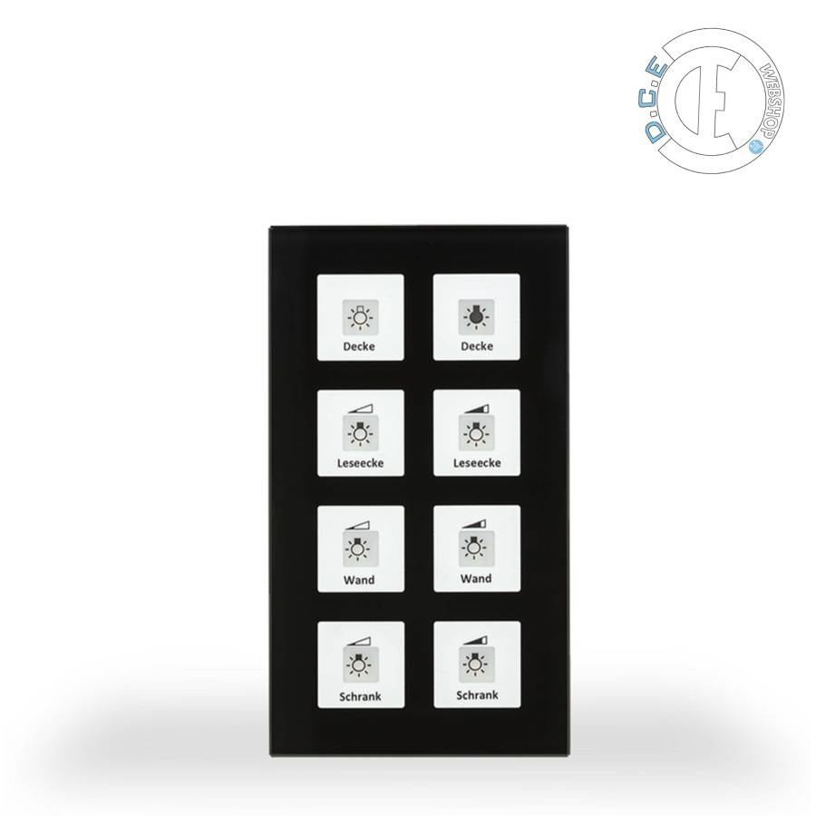 KNX RF+ Glass Push ButtonPlus with Actuator + RTM