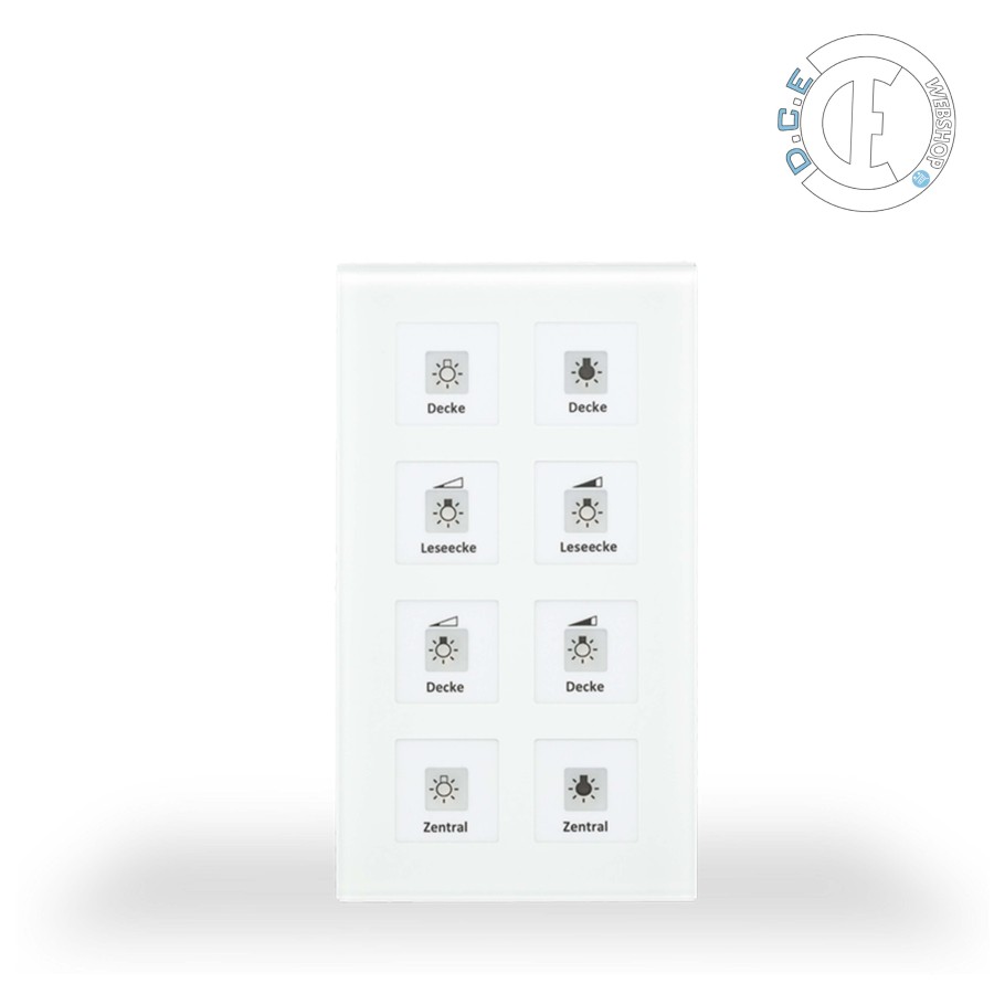 KNX RF+ Glass Push ButtonPlus with Actuator + RTM
