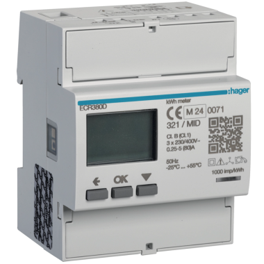 Compteur triphasé direct 80A 4M Modbus MID