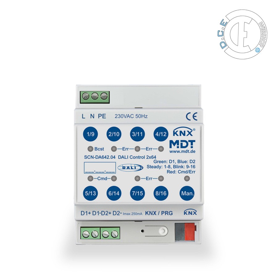 DALI: 2  de 2x 64  /  2x 16 groupes
