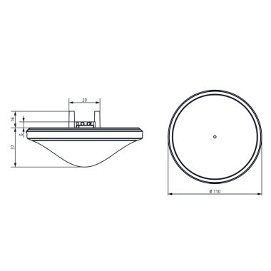 Détecteur de présence thePrema S360 KNX UP BK Noir