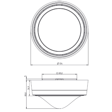 Détecteur de présence thePrema P360 KNX AP Multi WH