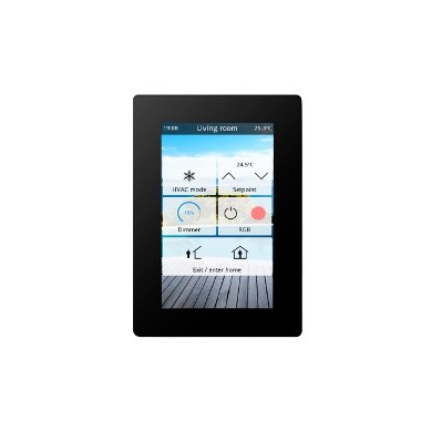 IDDERO VERSO 2, BLACK  Room controller with 4,3” capacitive touch colour display