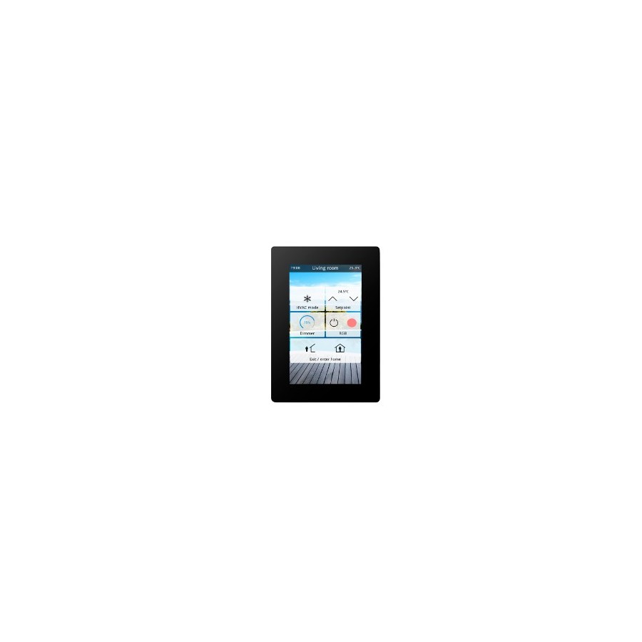 IDDERO VERSO 2, BLACK  Room controller with 4,3” capacitive touch colour display